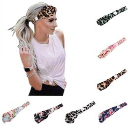 Face Mask Button Headbands Sports Yoga Exercise Soft Leopard Print Headwear for Girls Gift Hair Accessories Party Favour