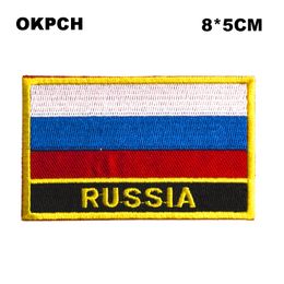 Free Shipping 8*5cm Russia Shape Mexico Flag Embroidery Iron on Patch PT0054-R