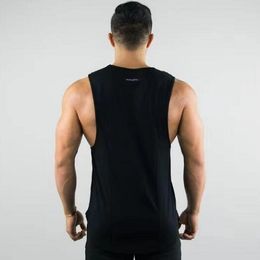 Summer Gyms Tank Tops For Male Fashion Mens Undershirts Sporting Wear Bodybuilding Men Fitness Exercise Vest Sleeveless Shirt