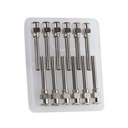 10G Dispensing Needle 1" All Metal, Stainless Steel Blunt Tip Luer Lock 12 Pack