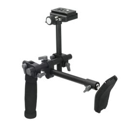 Freeshipping DSLR Handle Shoulder Support Rig shoulder support stabilizer rig quick release plate for A7 R A7II Digital video Camera DVD