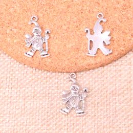 80pcs Charms snowman ski 24*14mm Antique Making pendant fit,Vintage Tibetan Silver,DIY Handmade Jewellery