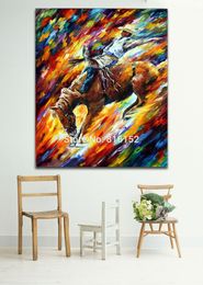 Oil Paintings For Drawing Room Online Palette Knife Oil Painting Horseman And Matador Drawing Printed On Canvas For Living Room Bedroom Home Decoration Wall Art
