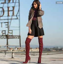 Tiktok Botas De Vino Rojas Hasta La Rodilla Altas De Cuero 2022 en venta en  DHgate. Com
