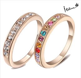 Distribuidores de Descuento Anillo De Oro Rosa Swarovski 2021 en Venta en  DHgate.com