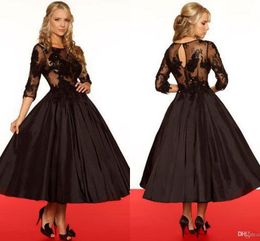 Coral Mother of the Bride Dresses Tea Length