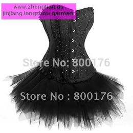 ON SALE drop shipping black over bust gothic corset dress, s ...