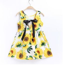Vestido de fiesta niño que empieza a caminar Niños Bebé Niñas Correa volantes ropa princesa estampado de leopardo