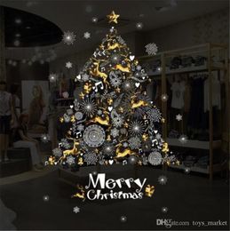 207D Christmas window stickers DIY Xmas New Year Decoration Wall Decal hotel sto