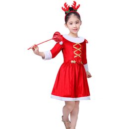 NUOVO Bambini Costume Da Babbo Natale ragazzo Natale 5 PZ Vestito Natale Abito Fancy 4-12 anni