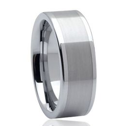 10mm Gold Men/'s Tungsten Carbide Ring Pipe Cut Infinity Wedding Band Size 6-13