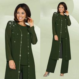 trouser suit with long jacket