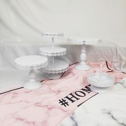 crystal cake stand set