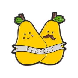Shop Yellow Gift Bags Uk Yellow Gift Bags Free Delivery To Uk - perfect cartoon yellow pear cute beard grandpa brooch for kids canvas bag hard enamel pins jewelry decor jacket denim hat accessory gift
