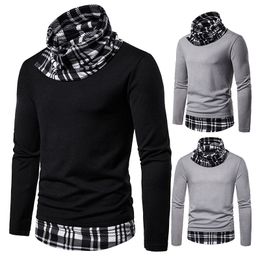 turtle neck with plaid shirt