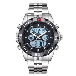 stainless steel back led watch