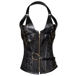 leather basque top