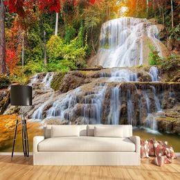 Living Room Live Waterfall Wallpaper Online Shopping Living Room