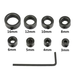 8PCS 3-10mm Collars Ring Woodworking Drill Bit Positioner Depth Controller 8PCS 3-10mm Collars Ring Woodworking Drill Bit Positioner Depth Controller