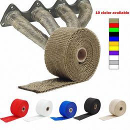 5 m Auto Isolierband Abgas Heat Wrap mit 4 Edelstahl Kabelbindern Auto Modifikation Heat Wrap Blau