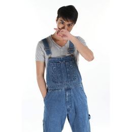 LONGBIDA Mens Denim Shorts Bib Overalls Jeans Casual Walkshort Summer Jumpsuit with Pockets