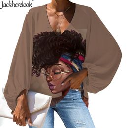 African Art Tribal Print Womens A-Line Chiffon Blouse Shirt Tops 