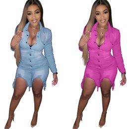 Sweatwater Womens Denim 2 Piece Casual Short Rompers Jumpsuits 