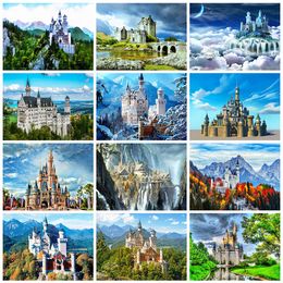 5d Diy Led Estilo Europeo Castillo Luz Diamante Pintura Llen 5d Diy Led Estilo Europeo Castillo Luz Diamante Pintura Llen