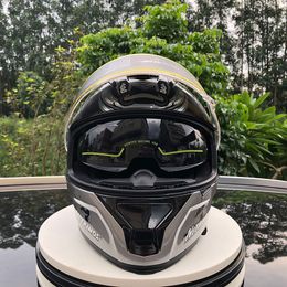 Casco Integral Invierno c/álido Doble Visera Casco de Moto