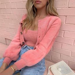 pink fluffy sweater