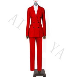 red pantsuit for wedding