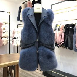 V Neck Open Stitch Faux Fur Gilet Mid-long Furry Fur Elegantes Women's Jacket V Neck Open Stitch Faux Fur Gilet Mid-long Furry Fur Elegantes Women's Jacket