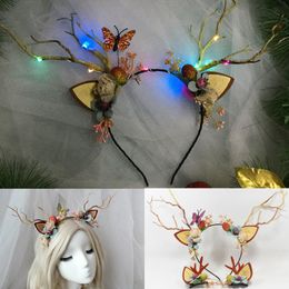 6 Piezas Golden Antlers Hair Christmas Decorativo Tocado Fes 