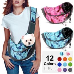 pet car carriers Canada - Dog Car Seat Covers Pet Dogs Carrier Bag Outdoor Travel Walking Shoulder Breathable Mesh Oxford Puppy Sling Handbag Tote Pouch