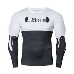 culturismo gimnasio Conjunto deportivo de manga larga para hombre Camiseta de para correr novedad Fitness Rashguard Camuflaje chándal 