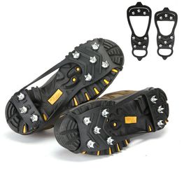 8-Tooth antideslizantes de la cubierta del zapato Crampon grapas del zapato Cubiertas Spikes nieve grapas 