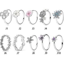 Anillo De Tendencia Modian Lucky Flower Clover 100% 925 Cz Anillo De Tendencia Modian Lucky Flower Clover 100% 925 Cz