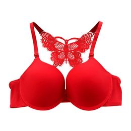 Sport-SOUTIEN-GORGE Bügellos microfibre Bra Push Up Bustier Papillon Dentelle