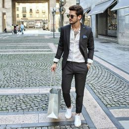 casual grey suit jacket