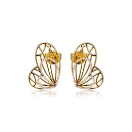 1pair Gold Star Moon Butterfly Collar Pendientes Crystal S 1pair Gold Star Moon Butterfly Collar Pendientes Crystal S