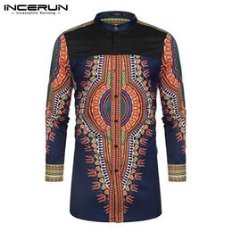SportsX Mens African Vogue Relaxed-Fit Long Sleeve O-Neck Ethnic Style Shirt SportsX Mens African Vogue Relaxed-Fit Long Sleeve O-Neck Ethnic Style Shirt