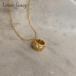 Fashion Gold Rose Flower Necklace Chain Pendant Chunky Charm Geometric New 