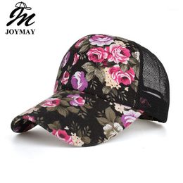 Mesh Baseball Cap Women Floral Summer Mesh Hats Casual Adjustable Caps Drop Shipping Accepted 