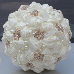 Luxury Gorgeous Wedding Bridal Bouquets Elegant Pearl Bride Flower Wedding Bouquet Handmade Crystal Ribbon Weaths W-228 Beige+Pink Luxury Gorgeous Wedding Bridal Bouquets Elegant Pearl Bride Flower Wedding Bouquet Handmade Crystal Ribbon Weaths W-228 Beige+Pink