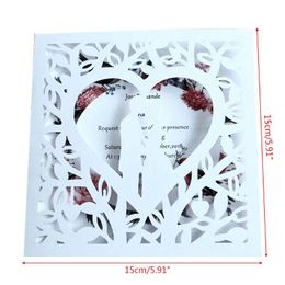 10Pcs papel de negocio romántico Tallado tarjeta de invitación de Dama De Honor Fiesta Boda