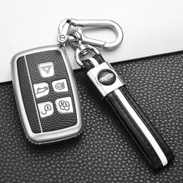 1pc Carbon Style TPU Key Case Shell Fob Cover For Land Rover Ranger Rover Jaguar 