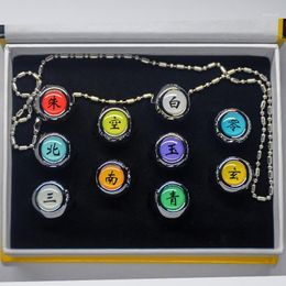 Anime Naruto Akatsuki 10 Rings Sets And Necklace With Box Cosplay Gift