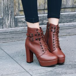 high heel biker boots
