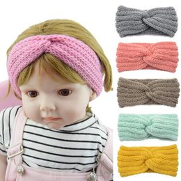Kinder Baby Mädchen Kleinkind Strick Turban Haarband Kopfbedeckung Stirnband