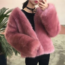 pink and green fur coat